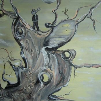 Pittura intitolato "arbre de vie...ses…" da Chantal Roussel Roggia, Opera d'arte originale, Olio