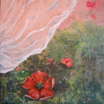 Painting titled "cache...cache" by Chantal Roussel Roggia, Original Artwork, Oil