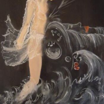 Painting titled ".flots.... de musiq…" by Chantal Roussel Roggia, Original Artwork, Oil