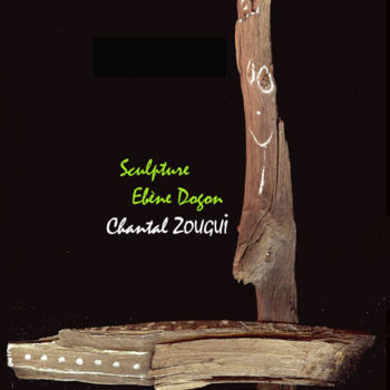 Sculpture titled "Ebène Dogon" by Chantal Zougui, Original Artwork, Wood