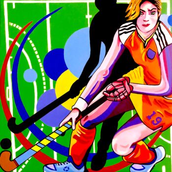 "La passion du Hockey" başlıklı Tablo Chanterax tarafından, Orijinal sanat, Akrilik Ahşap Sedye çerçevesi üzerine monte edil…