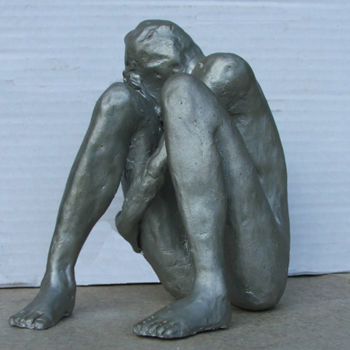 Sculpture titled "Medo" by Roberto Barata, Original Artwork, Clay