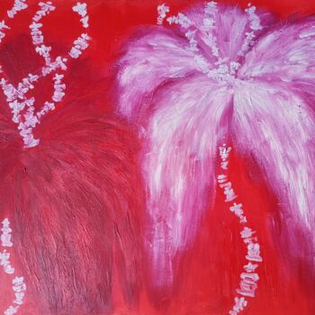 Painting titled "White and Shadow -…" by Chaos Of Purple Experience, Original Artwork, Oil