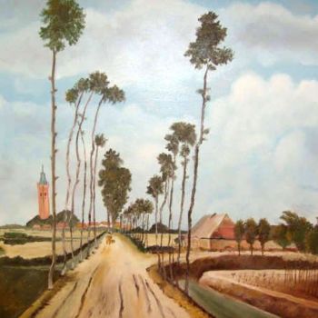 Schilderij getiteld "Grands arbres" door Gilbert Chaouat, Origineel Kunstwerk, Anders