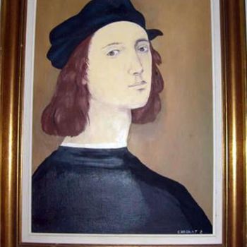 Malerei mit dem Titel "Portrait" von Gilbert Chaouat, Original-Kunstwerk, Öl