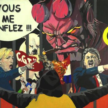 Pittura intitolato "VOUS ME GONFLEZ !" da Chap, Opera d'arte originale, Acrilico