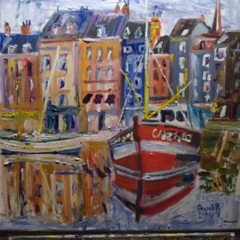 Pintura titulada "Honfleur" por Rémi Chapelle, Obra de arte original