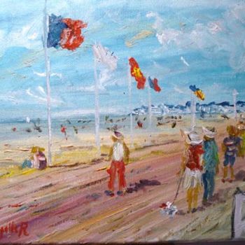 Pintura intitulada "Les Planches Deauvi…" por Rémi Chapelle, Obras de arte originais