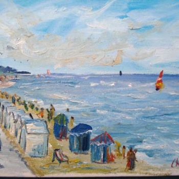Painting titled "Villers sur mer, la…" by Rémi Chapelle, Original Artwork