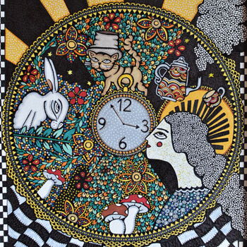 Dibujo titulada "Alice" por Emilie Chaplain, Obra de arte original, Tinta