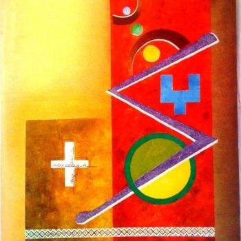 Painting titled "Amazigh" by Med Charaf, Original Artwork