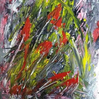 Painting titled ""poppies"" by Charalabos Zichnalis, Original Artwork, Acrylic