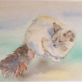 Tekening getiteld "Cat 3" door Jeannine Osborne, Origineel Kunstwerk