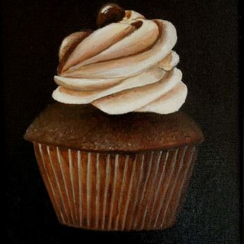 绘画 标题为“Cupcake” 由Charlene Wooden, 原创艺术品, 油