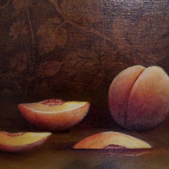 Malarstwo zatytułowany „Peaches” autorstwa Charlene Wooden, Oryginalna praca, Olej