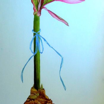 Pintura titulada "Amaryllis" por Charlene Wooden, Obra de arte original, Oleo