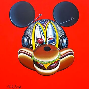 Peinture intitulée "Mickey" par Charles Bataille, Œuvre d'art originale, Acrylique