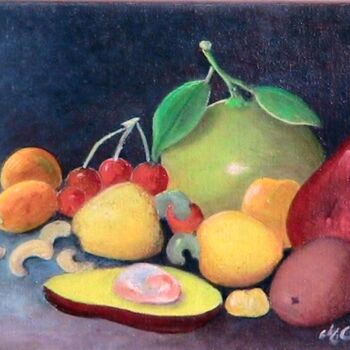 Painting titled "Nature morte" by Charles Corbin, Original Artwork, Oil