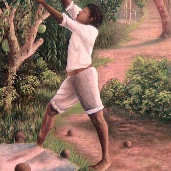 제목이 "Le jeune homme et l…"인 미술작품 Charles Corbin로, 원작, 기름 나무 들것 프레임에 장착됨