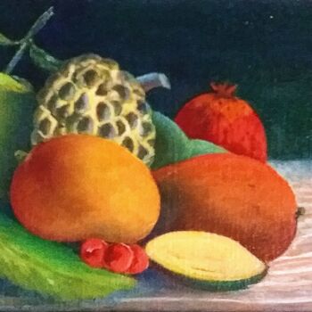 Pittura intitolato "Nature morte (pomme…" da Charles Corbin, Opera d'arte originale, Olio