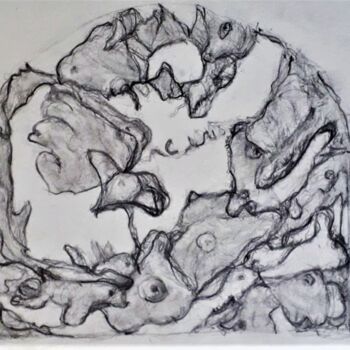 Dessin intitulée "Les Visions de Silè…" par Charles Fulgeras, Œuvre d'art originale, Crayon