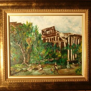 Peinture intitulée "Le Colisée à Rome" par Charles Peñalba, Œuvre d'art originale