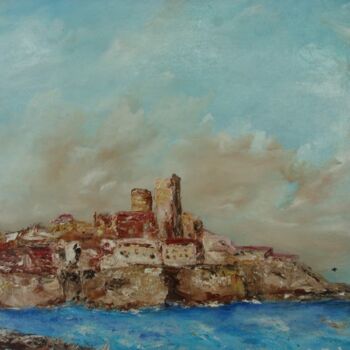 Peinture intitulée "Antibes de jour" par Charles Peñalba, Œuvre d'art originale