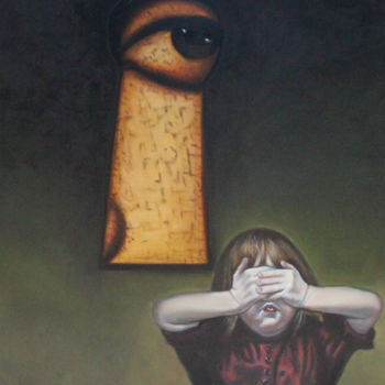 绘画 标题为“Aveuglée / Blinded” 由Charles Sabourin, 原创艺术品, 油