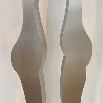 「L’amour parfait」というタイトルの彫刻 Charles Stratosによって, オリジナルのアートワーク, ステンレス鋼