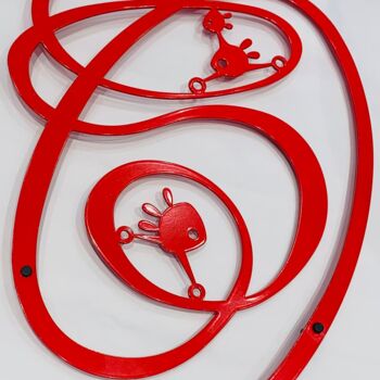 "Vire volte rouge" başlıklı Heykel Charles Stratos tarafından, Orijinal sanat, Paslanmaz Çelik