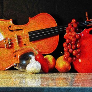 摄影 标题为“Still Life with Vio…” 由Charles Talkoff, 原创艺术品, 数码摄影