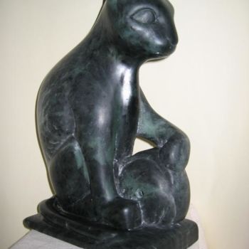 Sculpture titled "yoyotte Chatte" by Charles Favard, Original Artwork