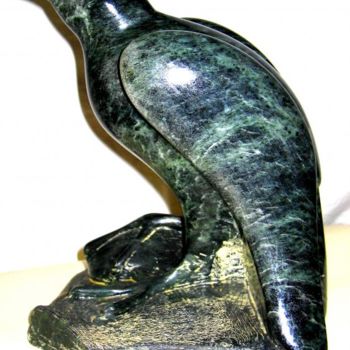 Sculpture intitulée "Le corbeau" par Charles Favard, Œuvre d'art originale