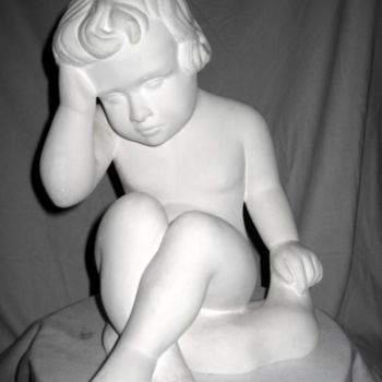 Sculpture intitulée "Etude moulage plâtre" par Charles Favard, Œuvre d'art originale