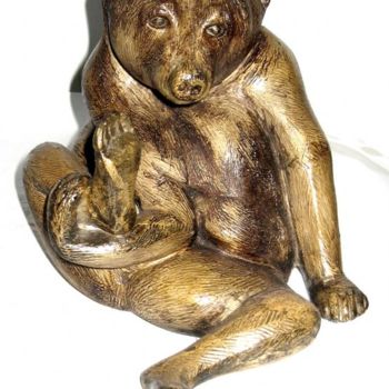 Sculpture titled "ours des cocotiers" by Charles Favard, Original Artwork