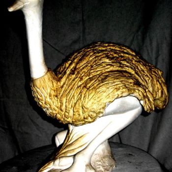 Skulptur mit dem Titel "Autruche" von Charles Favard, Original-Kunstwerk