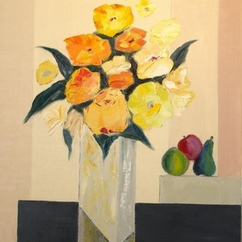 Painting titled "GRAND BOUQUET jaune…" by Charles Bailly, Original Artwork