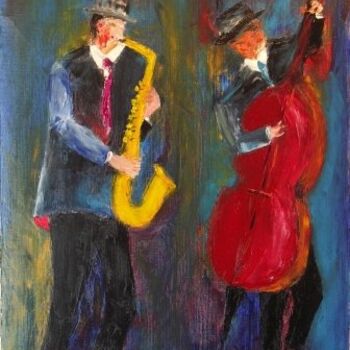 Painting titled "DUO JAZZ" by Charles Bailly, Original Artwork