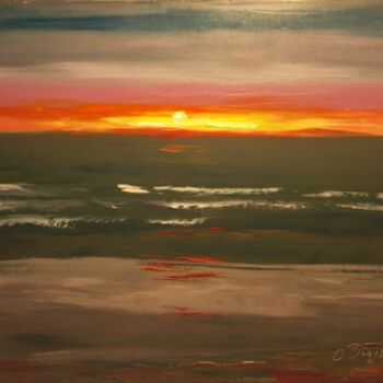 Painting titled "COUCHER de SOLEIL" by Charles Bailly, Original Artwork