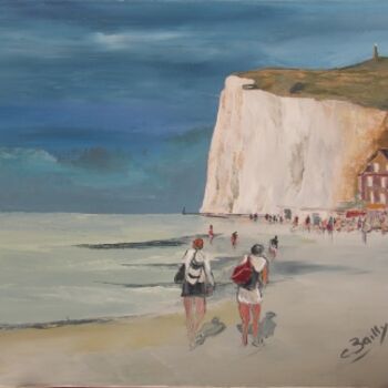 Painting titled "FALAISE du TREPORT" by Charles Bailly, Original Artwork