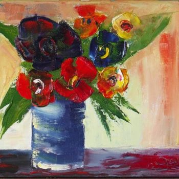 Painting titled "Bouquet Romantique" by Charles Bailly, Original Artwork
