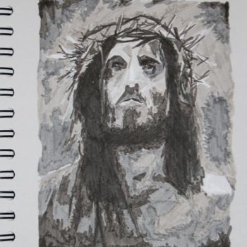 Ζωγραφική με τίτλο "Jesus" από Charles De Roy, Αυθεντικά έργα τέχνης, Λάδι