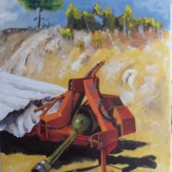 Painting titled "la machine" by Charles Jacquet, Original Artwork