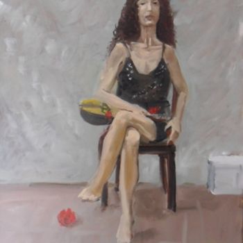 Painting titled "fabienne" by Charles Jacquet, Original Artwork