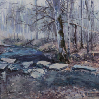 Painting titled "Ready for Winter" by Charles Jiao, Original Artwork, Oil