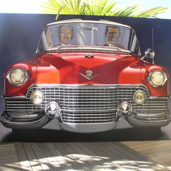 Painting titled "Cadillac Cabriolet…" by Charles Michael, Original Artwork, Oil