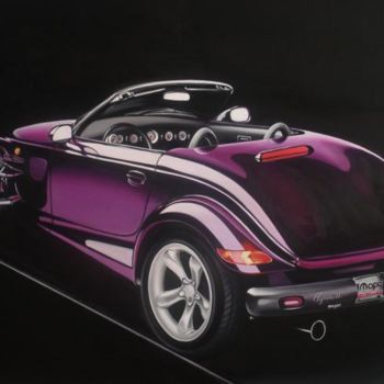 Painting titled "Plymouth Prowler" by Charles Michael, Original Artwork, Oil
