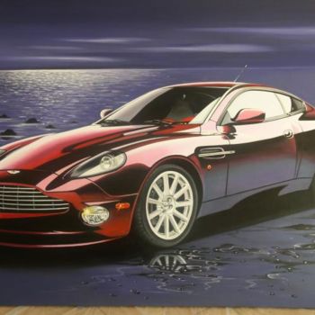 「Aston Martin Vanqui…」というタイトルの絵画 Charles Michaelによって, オリジナルのアートワーク, オイル
