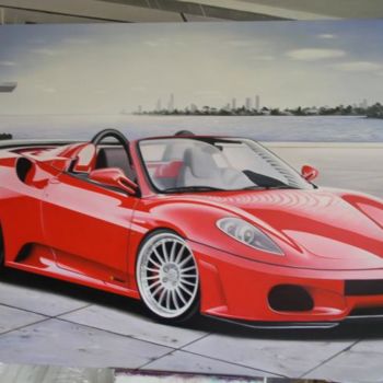 Painting titled "Ferrari 430 Spider" by Charles Michael, Original Artwork, Oil