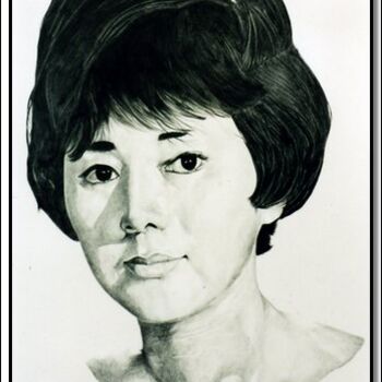 Drawing titled "Mrs Kim" by Chul Hong Park, Original Artwork, Pencil